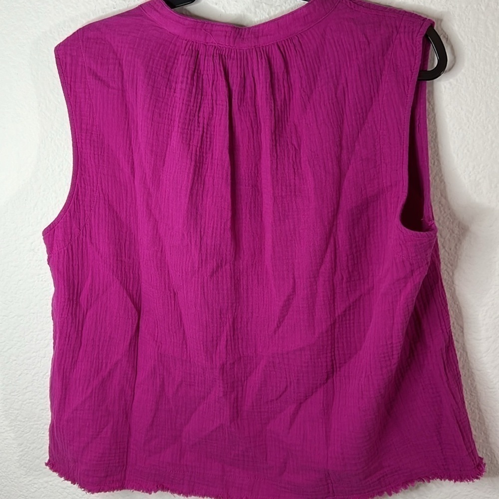 Not for sale Women's L Sleeveless Double-Crepe Gauze Crop Top pullover - Picture 7 of 7